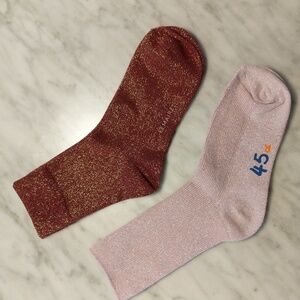 NWOT Lemaire I 45 R Glittery Socks